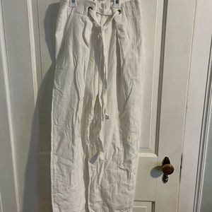 Shein - brand new in package-white linen pants. Zip up side